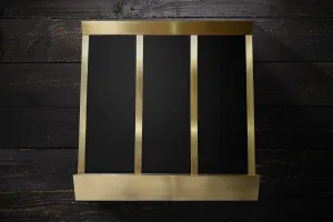- HELEN - Black Range Hood with Brass Strips