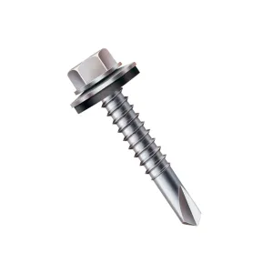 #10 x 1" Sealing Hex Washer Head Self-Drilling Screws SS 4000 pack