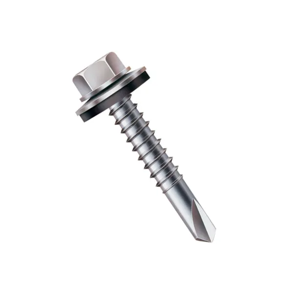 #10 x 1" Sealing Hex Washer Head Self-Drilling Screws SS 4000 pack