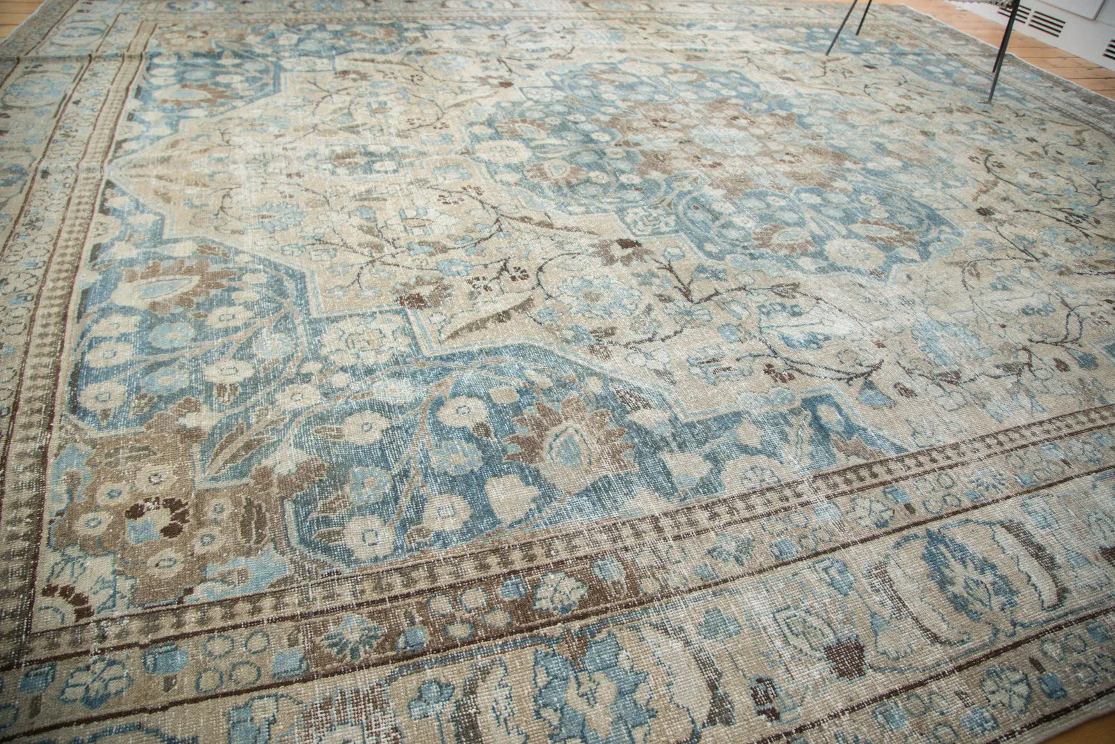 11x13.5 Vintage Distressed Tabriz Khoy Carpet