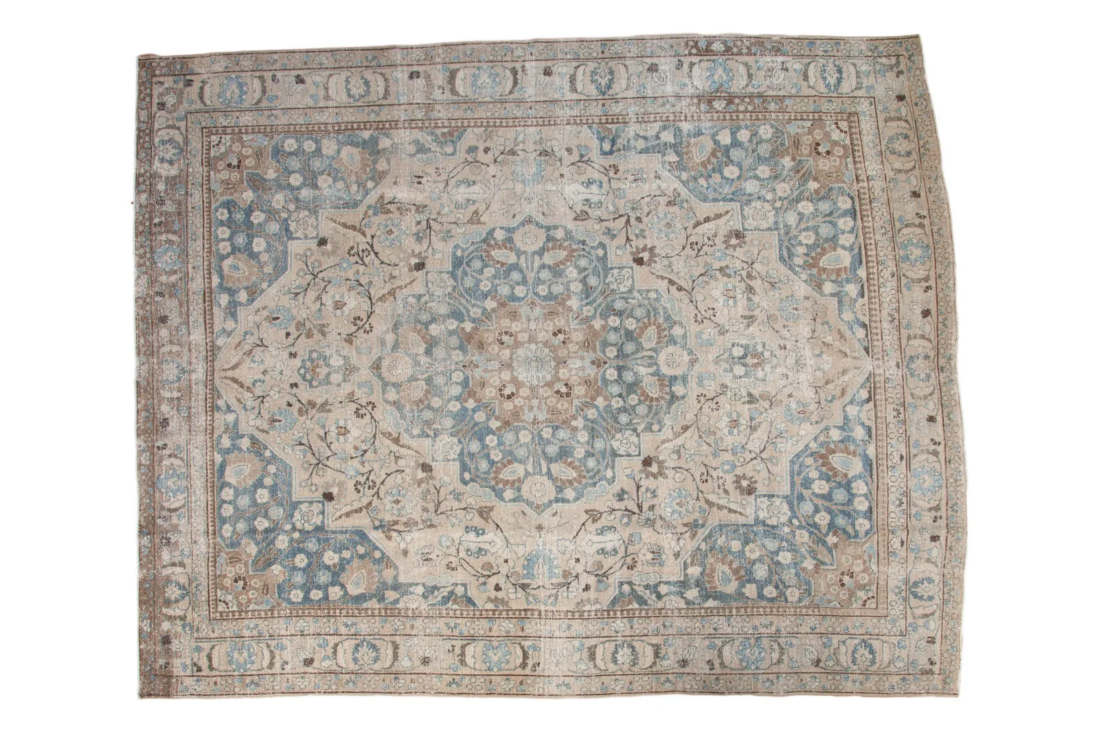 11x13.5 Vintage Distressed Tabriz Khoy Carpet