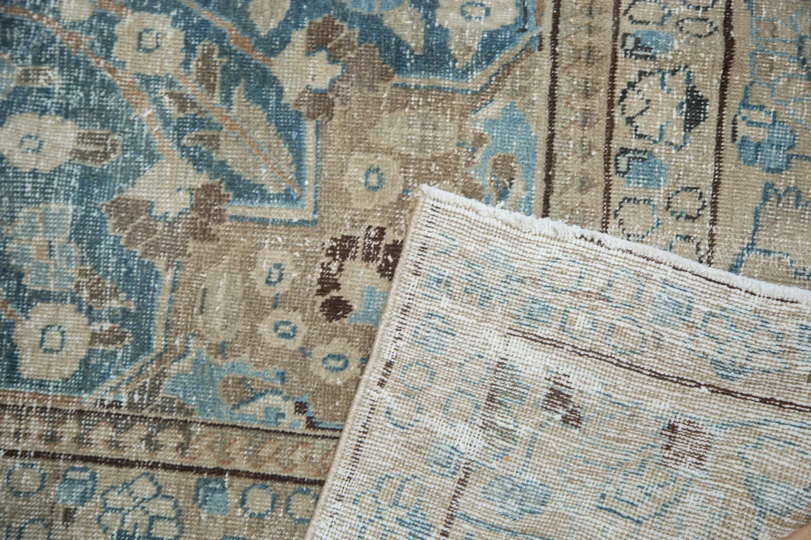 11x13.5 Vintage Distressed Tabriz Khoy Carpet
