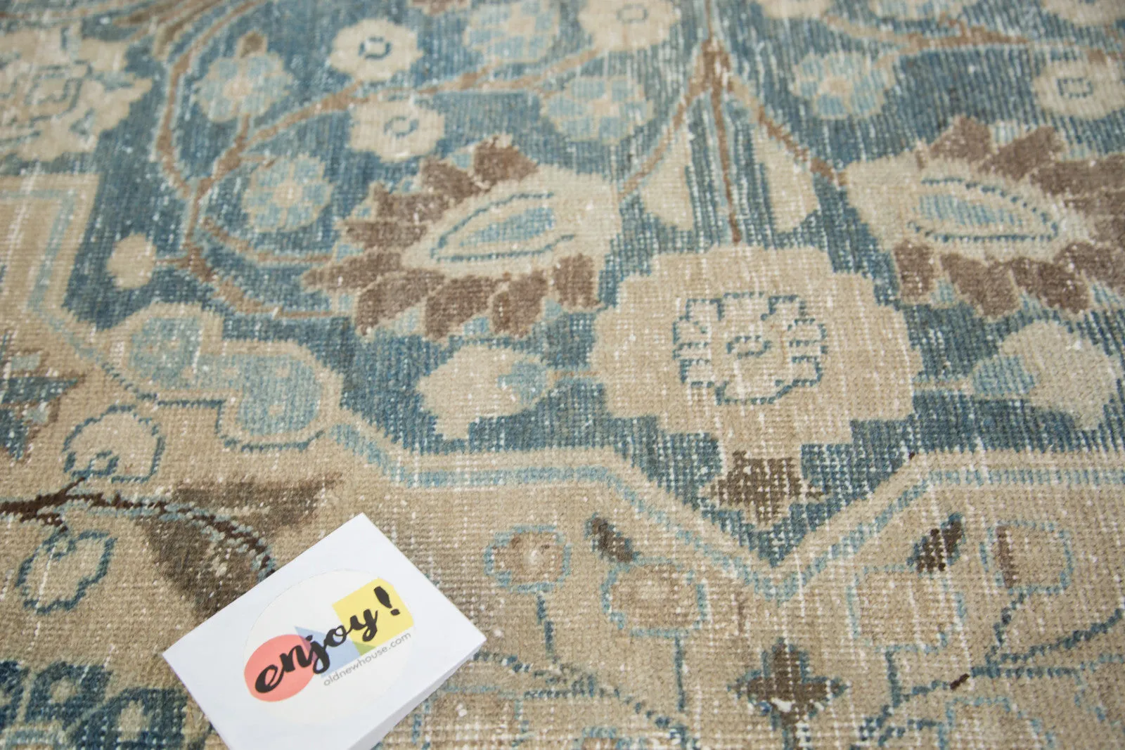 11x13.5 Vintage Distressed Tabriz Khoy Carpet