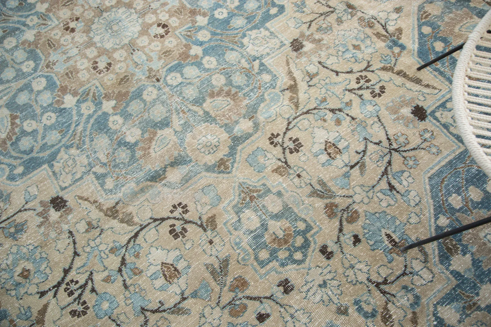 11x13.5 Vintage Distressed Tabriz Khoy Carpet