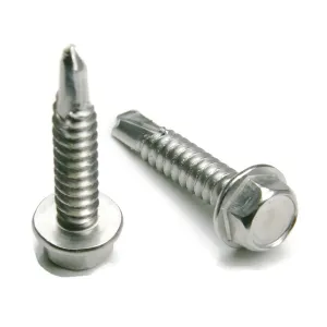 #14 x 3" Hex Washer Head Self-Drilling Screws SS 500 pack