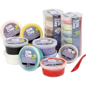 22 Pliable Lightweight Modelling Compound Assorted Colour Plastic Tubs