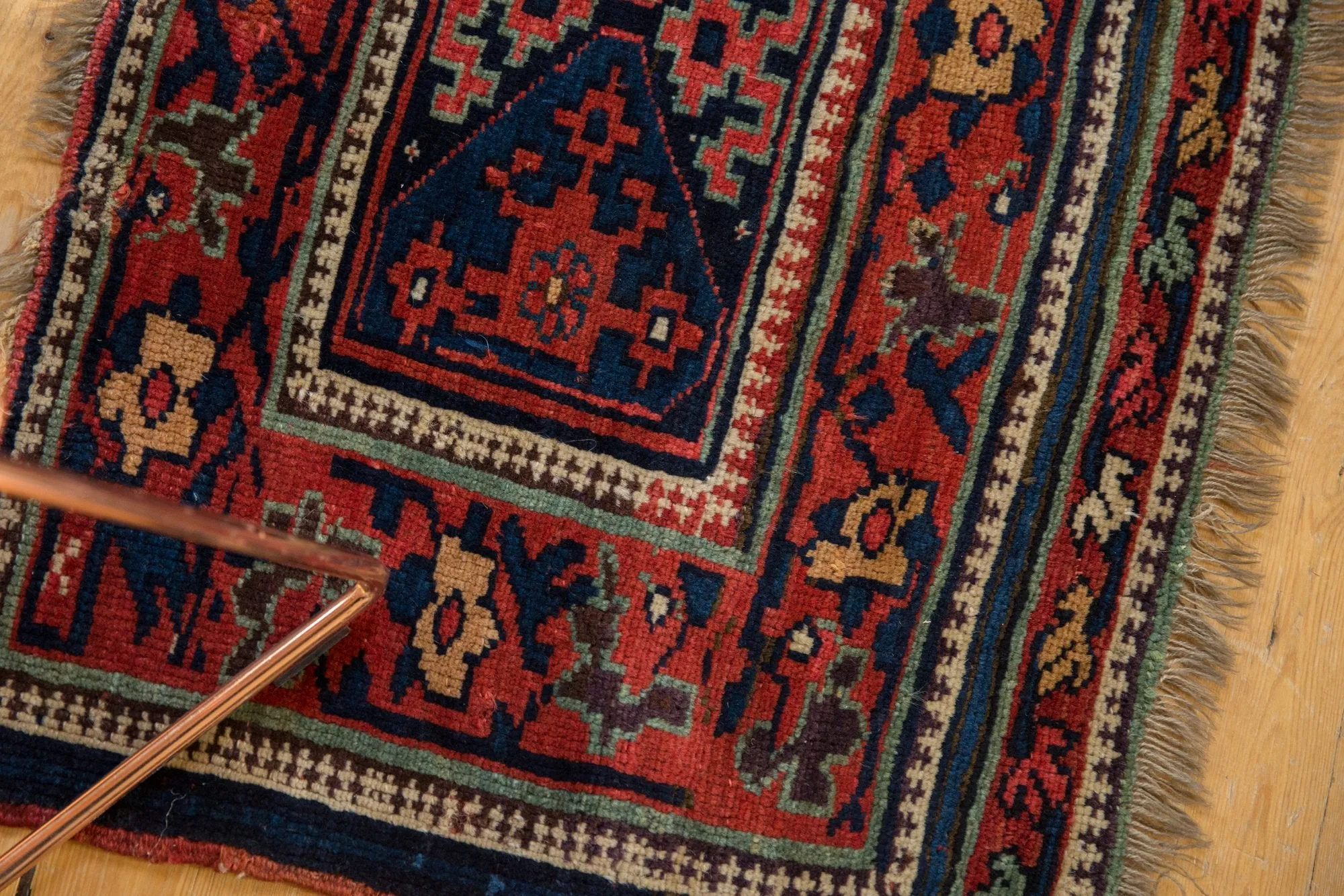 2x4 Antique Saddlebag Kurdish Rug Runner