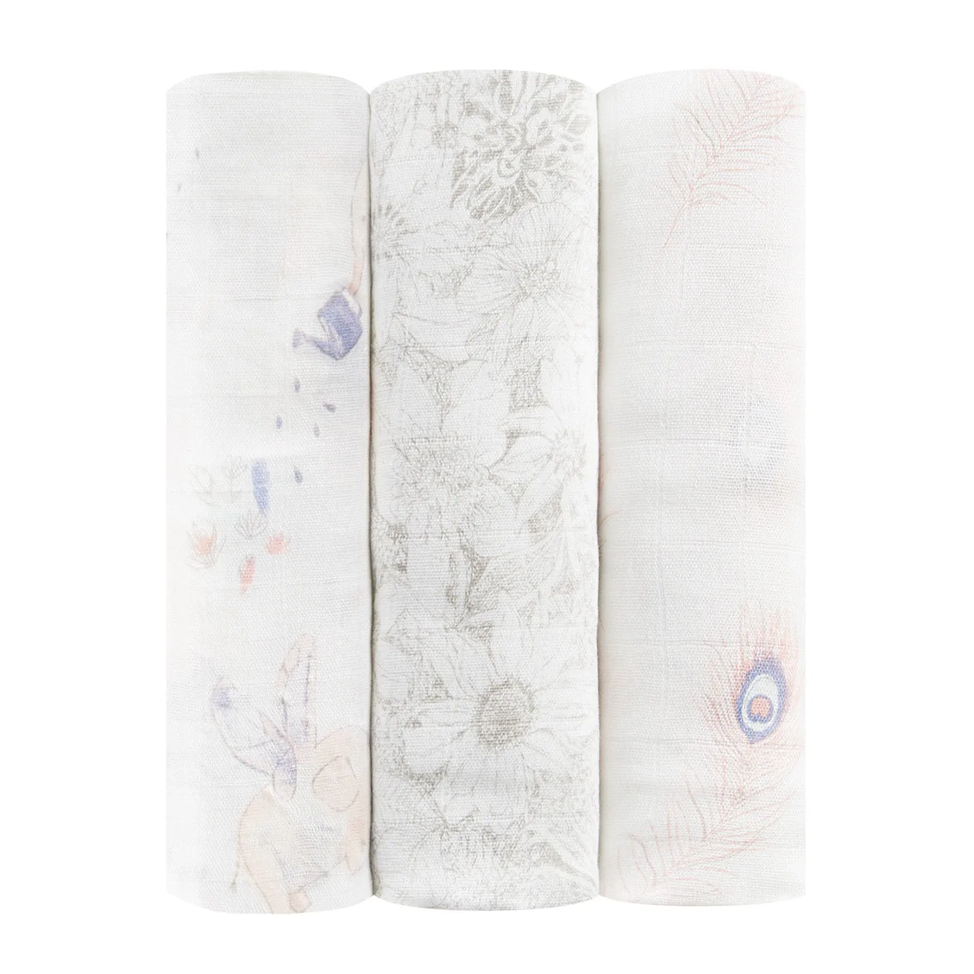 3-Pack Silk Soft Swaddles - Featherlight