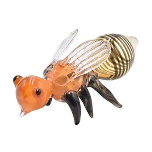 5" Sitting HoneyBee Glass Hand pipe - Design May Vary - (1 Count)