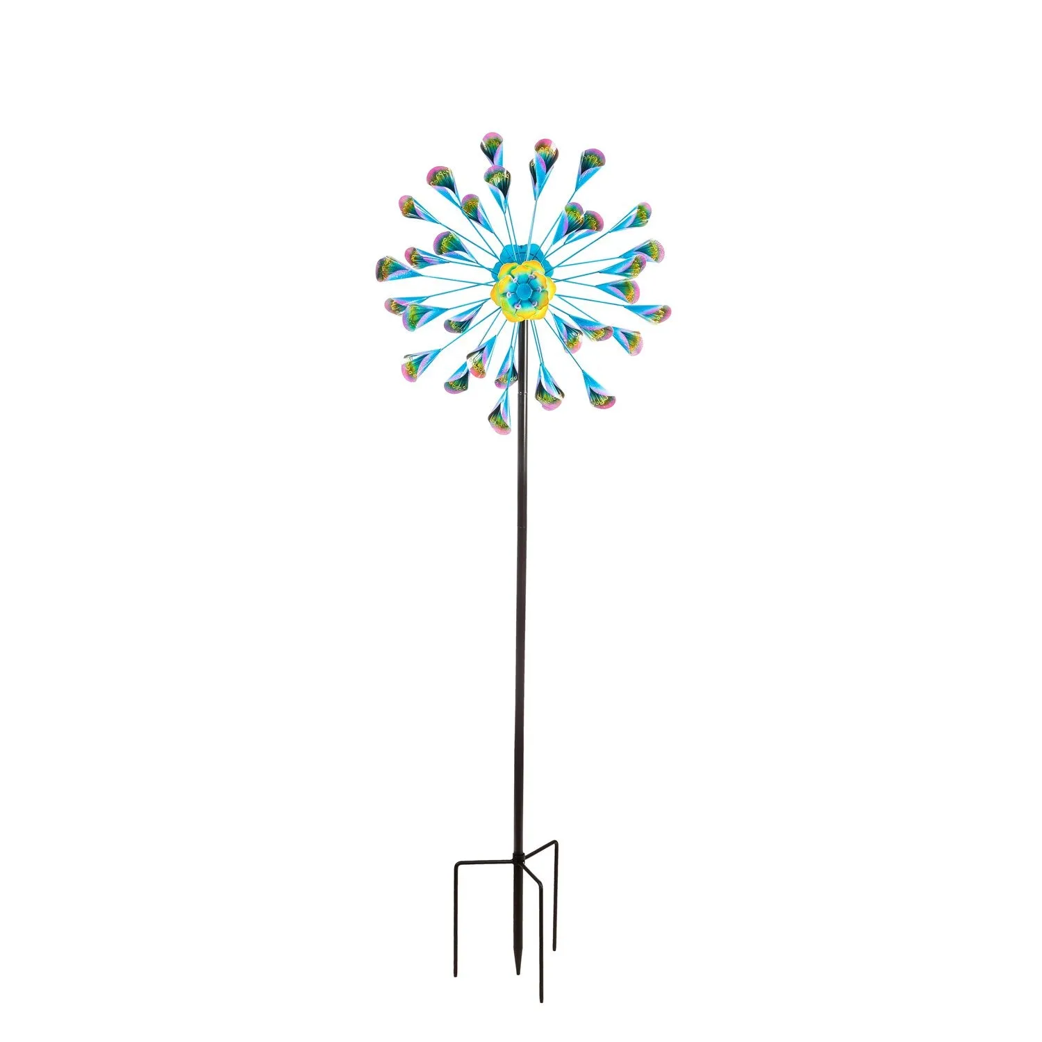 75"H Wind Spinner, Blue and Purple Calla Lilies,47m3031