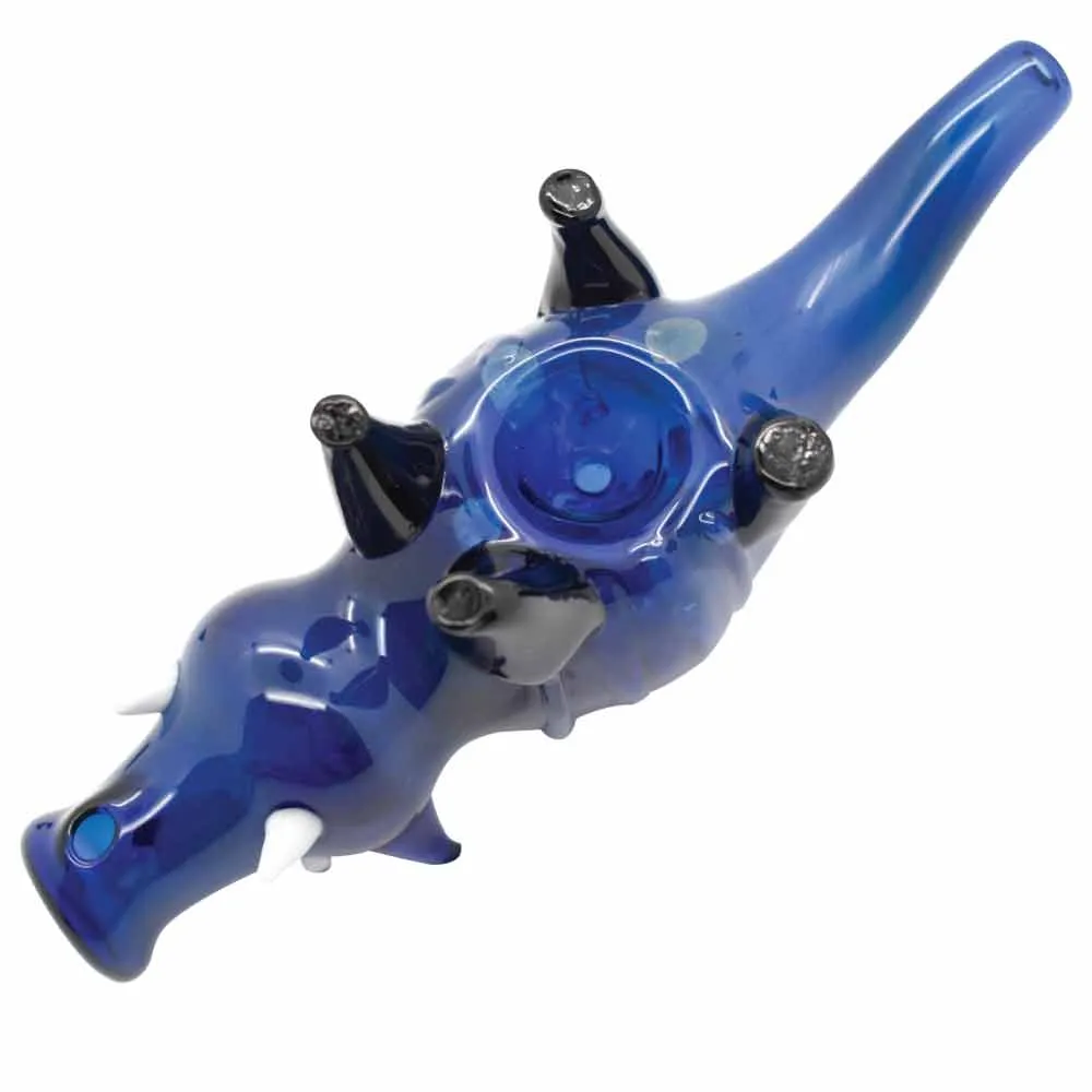 7" Artistic Design Glass Dragon Hand Pipe - (1 Count)