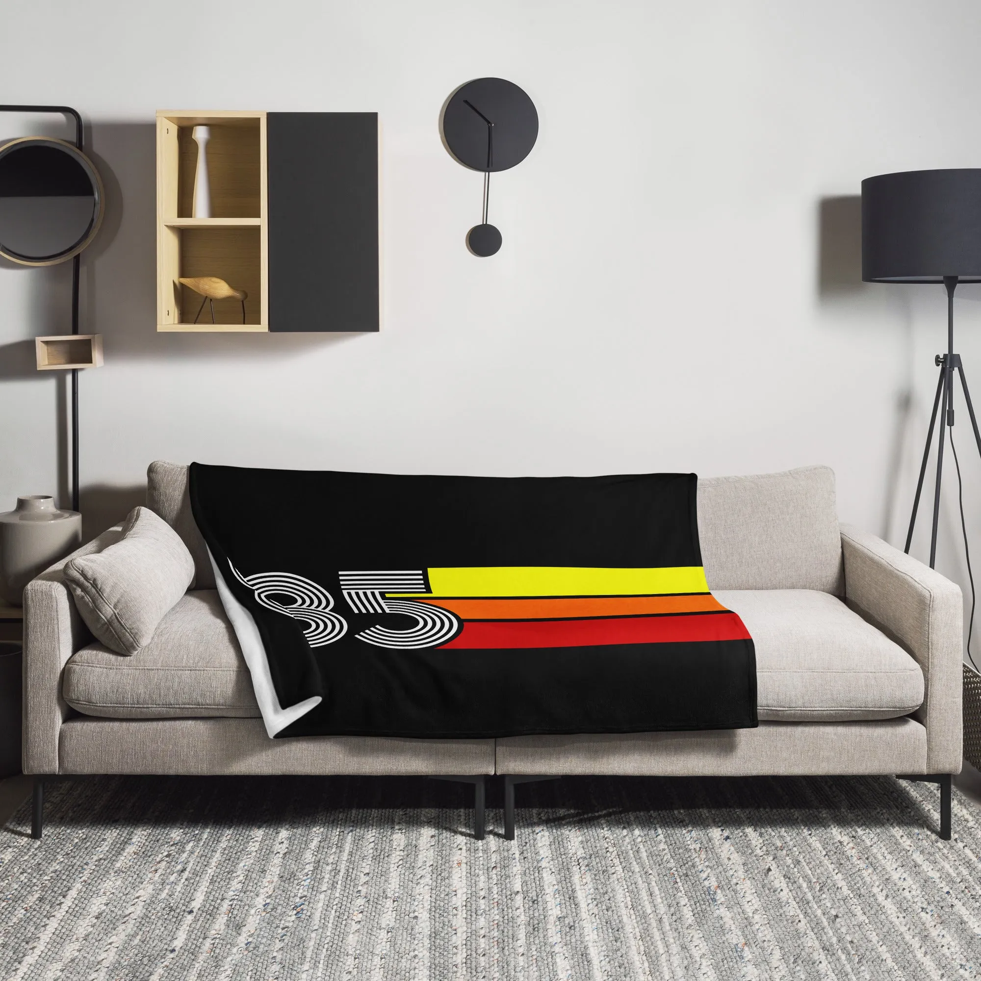 85 - Retro 1985 Tri-Line 50″×60″ Throw Blanket