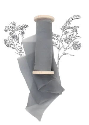 Adriatic Blue Silk Ribbon - Gauze