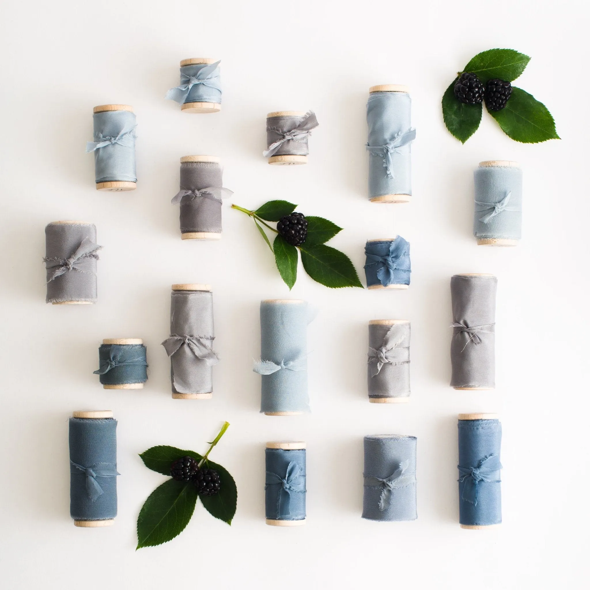 Adriatic Blue Silk Ribbon - Gauze