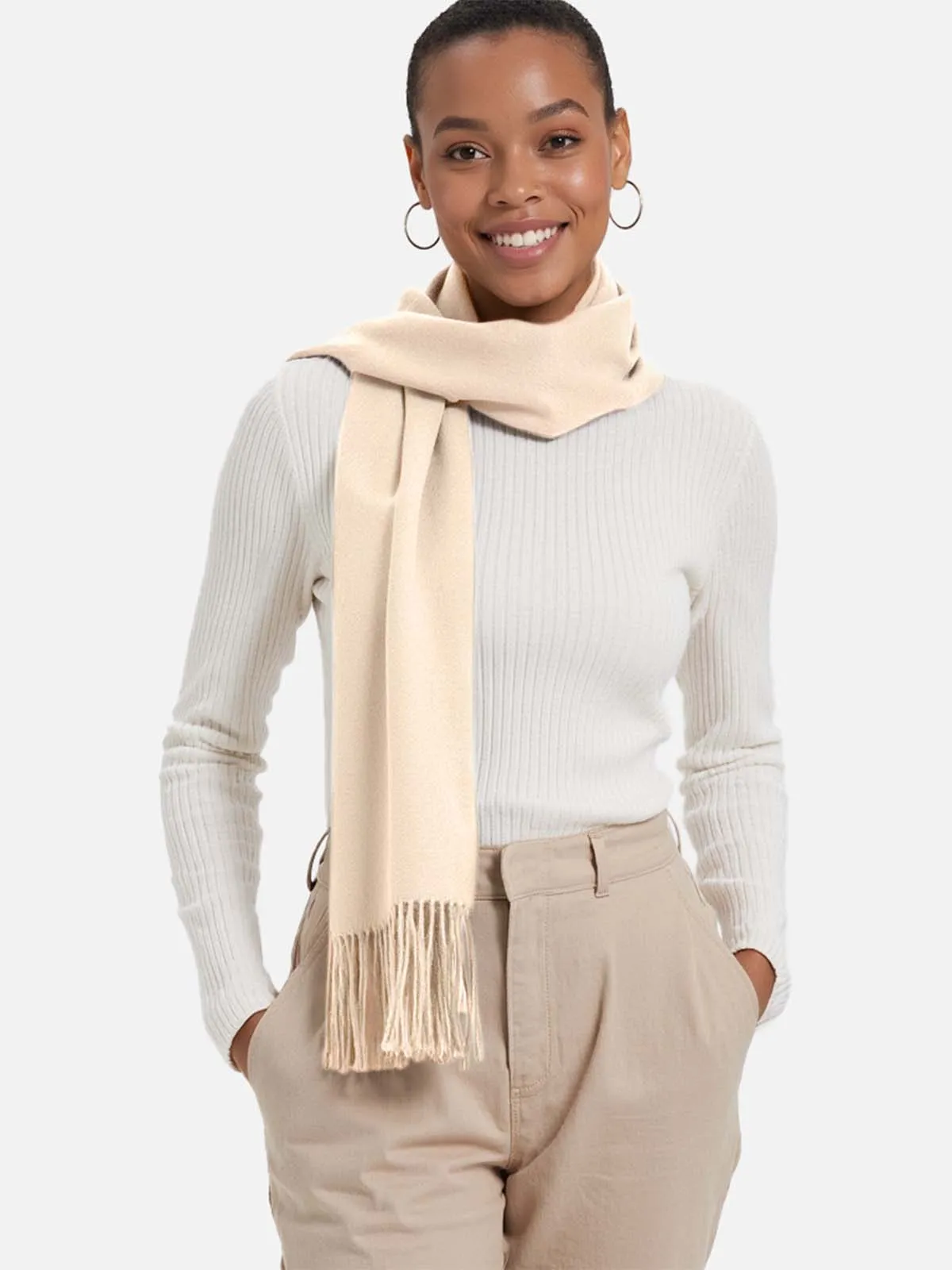 Almond Cashmere Scarf