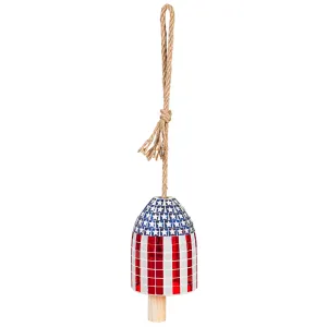 American Flag Mosaic Bell Chime,2wc2176