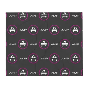 AMP Token Stenciled Lambda Throw Blanket