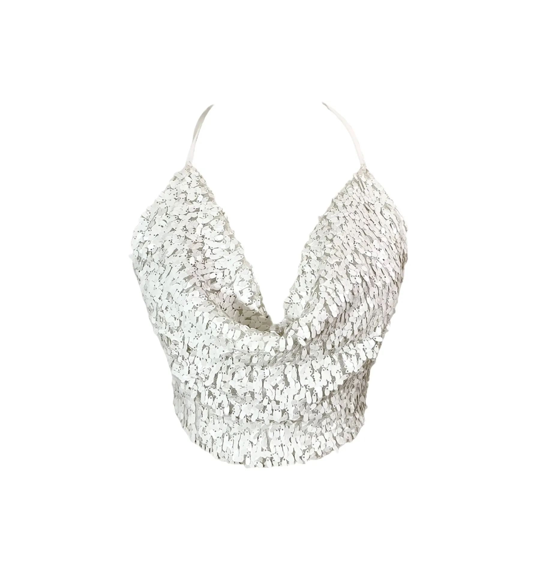 Anabella Sequined Crop Top