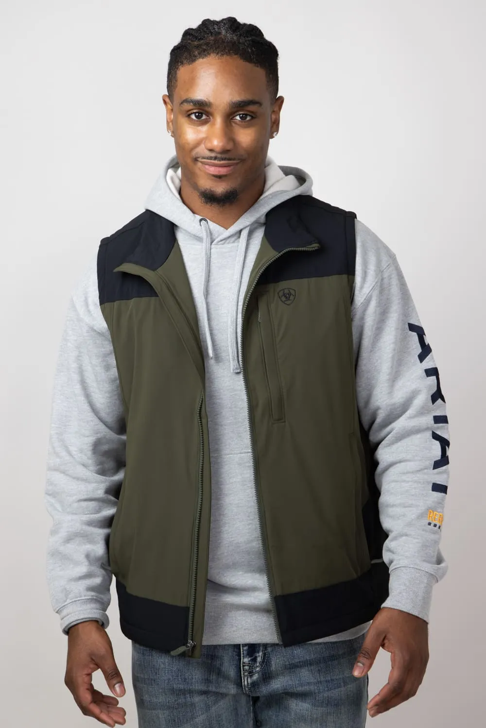 Ariat Pioneer StretchShell Vest for Men in Relic | 10052481-RELIC