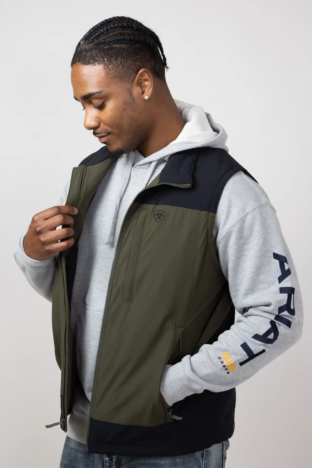Ariat Pioneer StretchShell Vest for Men in Relic | 10052481-RELIC