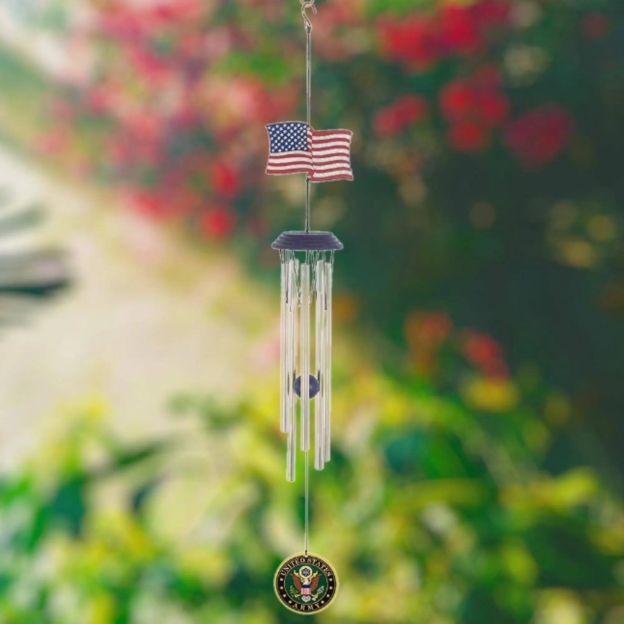 Army Seal USA Flag Wind Chimes