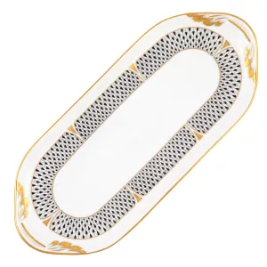 Art Deco Sandwich Tray Black