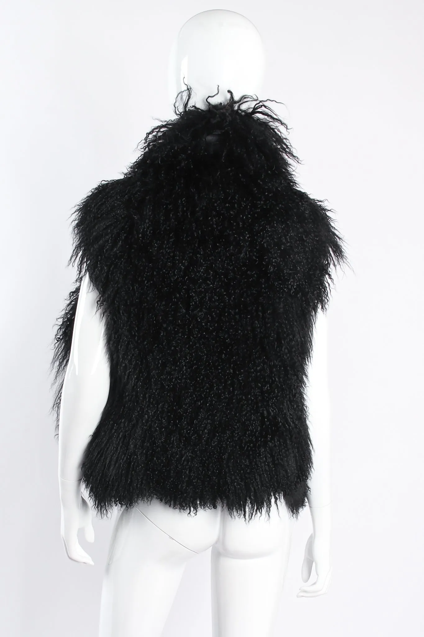 Art Nouveau Painted Mongolian Fur Vest