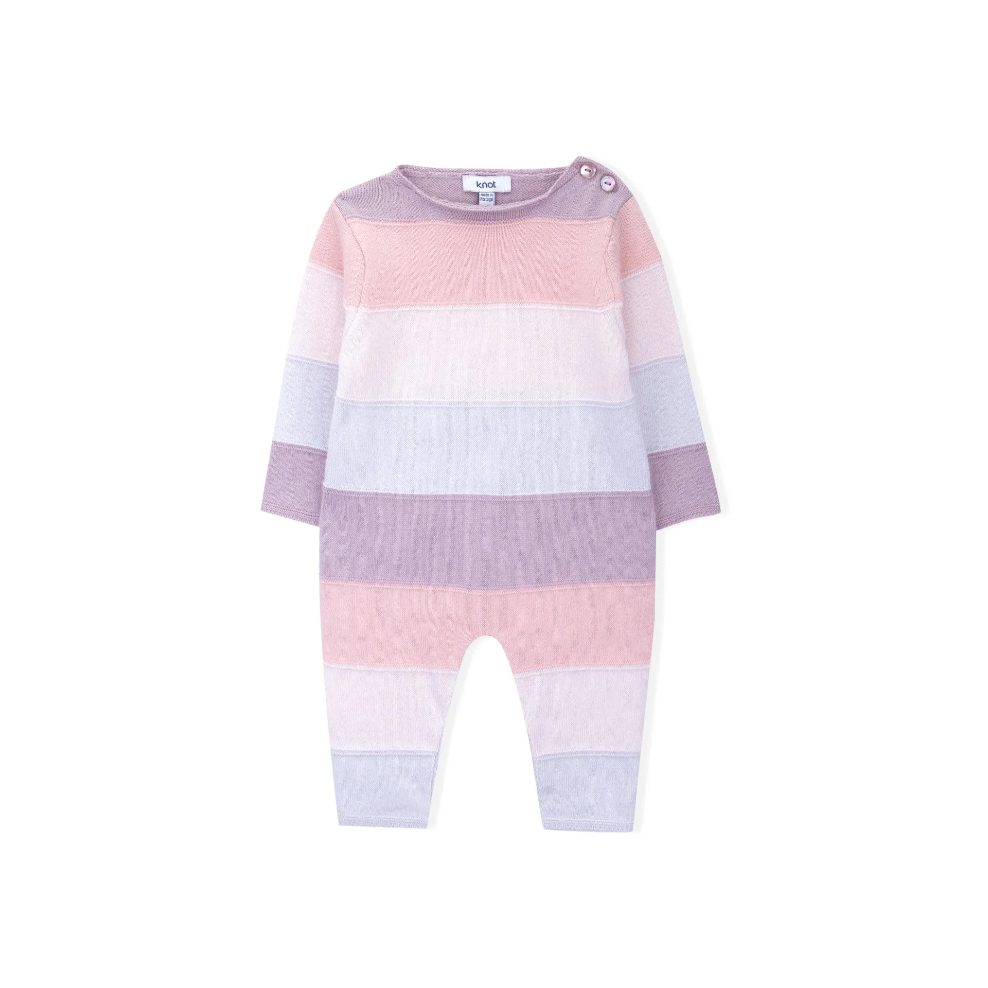 Baby Girl Pink Knitted Babygrow