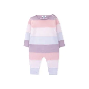 Baby Girl Pink Knitted Babygrow