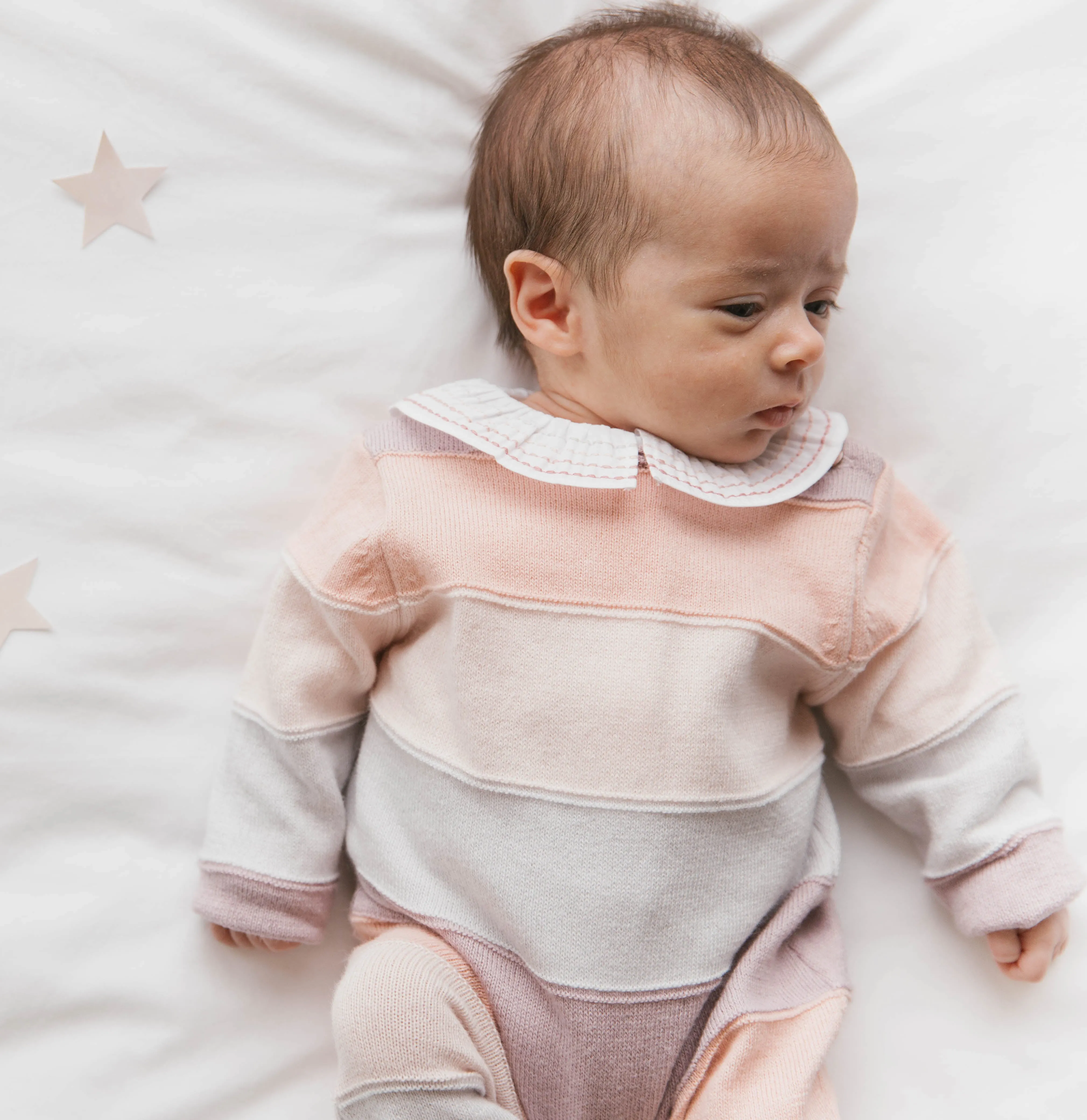 Baby Girl Pink Knitted Babygrow