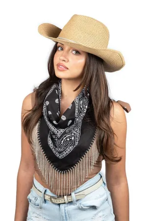 Bandana with Rhinestone Trims