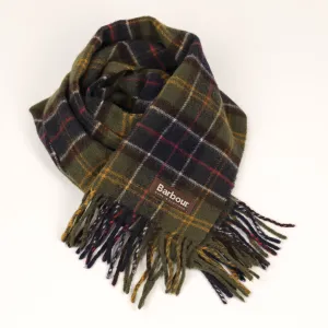 Barbour Lambswool Check Scarf - Green - One Size