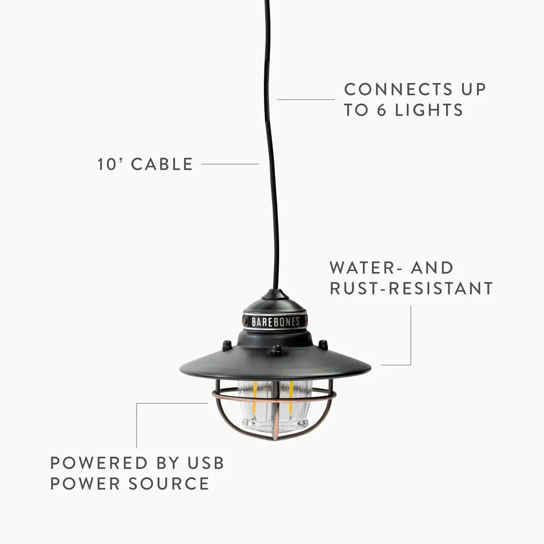 Barebones Living Edison Pendant Light Red