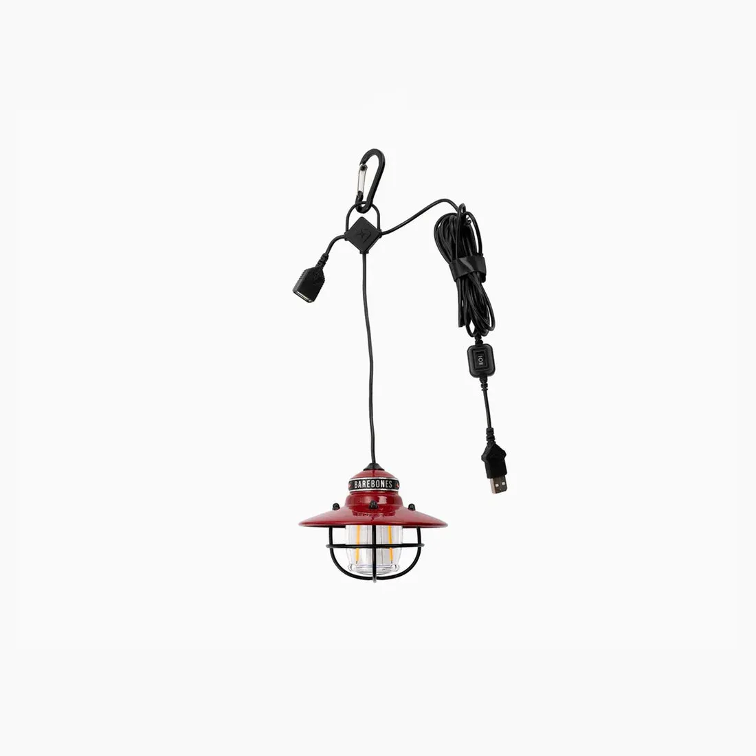 Barebones Living Edison Pendant Light Red