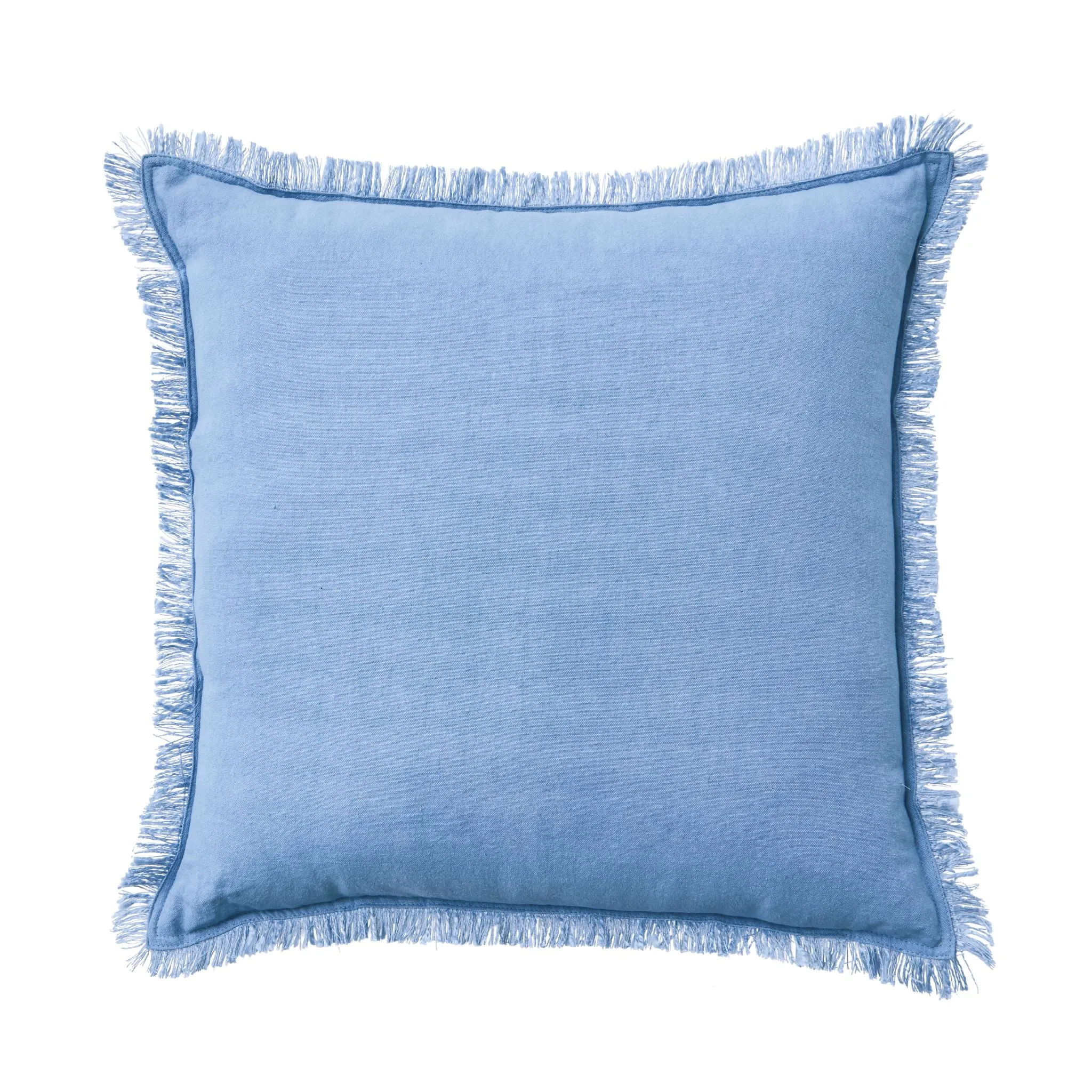 Better Homes & Gardens Outdoor Toss Pillow, Solid Woven with Fringe, 21" X 21"