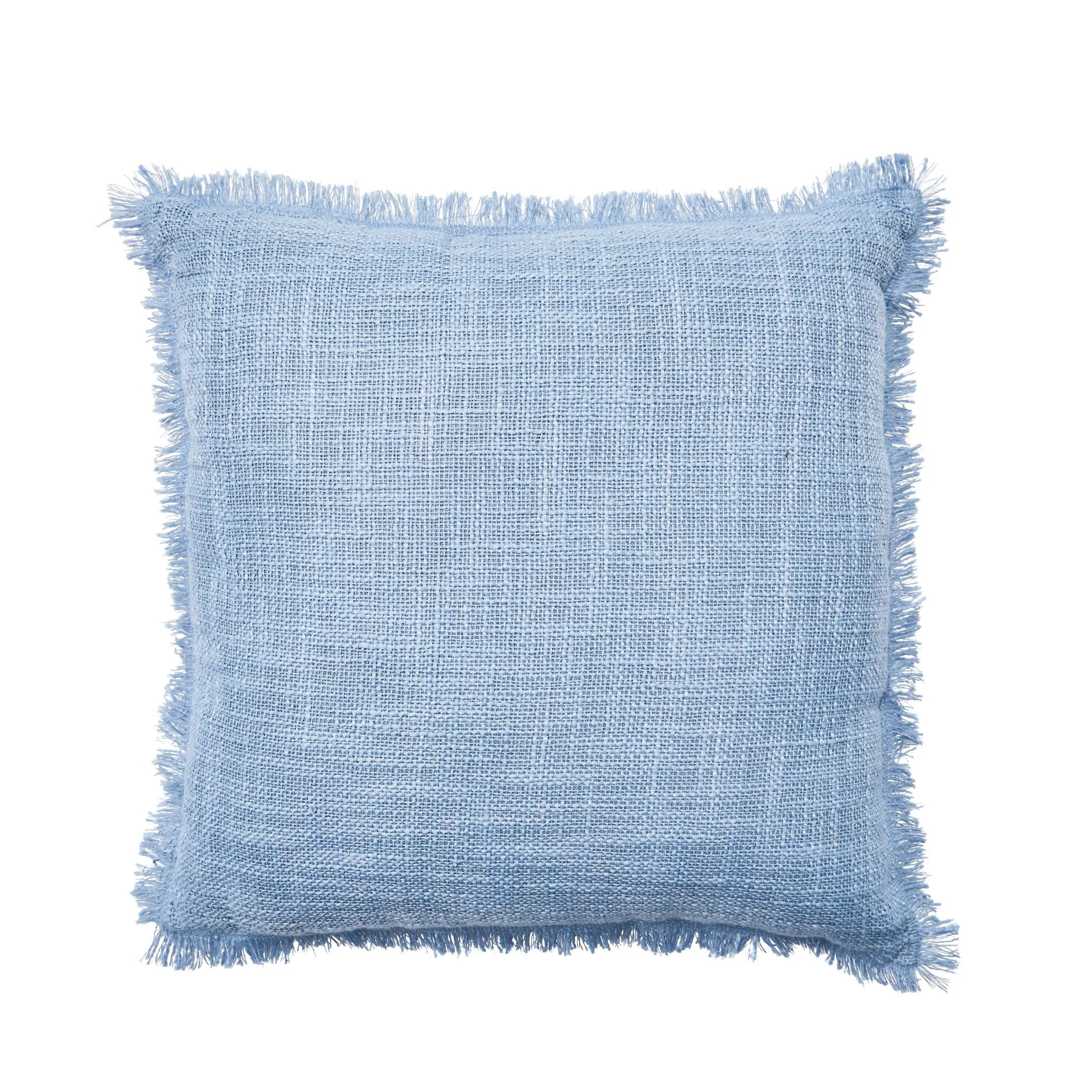 Better Homes & Gardens Outdoor Toss Pillow, Solid Woven with Fringe, 21" X 21"