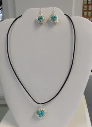 Birds Nest Necklace and Earring set