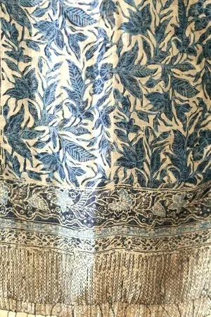 Biru Silk Batik Scarf