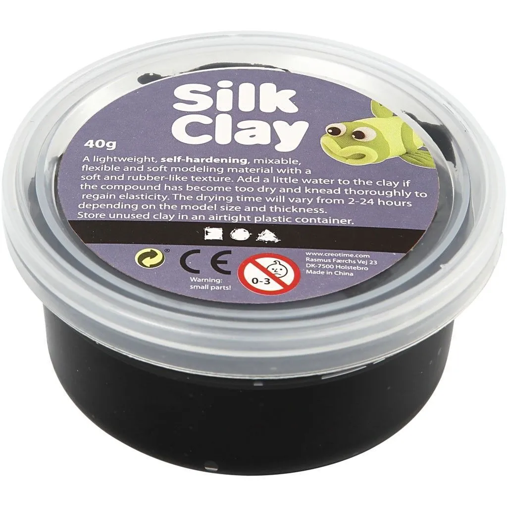Black Colour Pliable Lightweight Modelling Compound With Plastic Tub 40 g