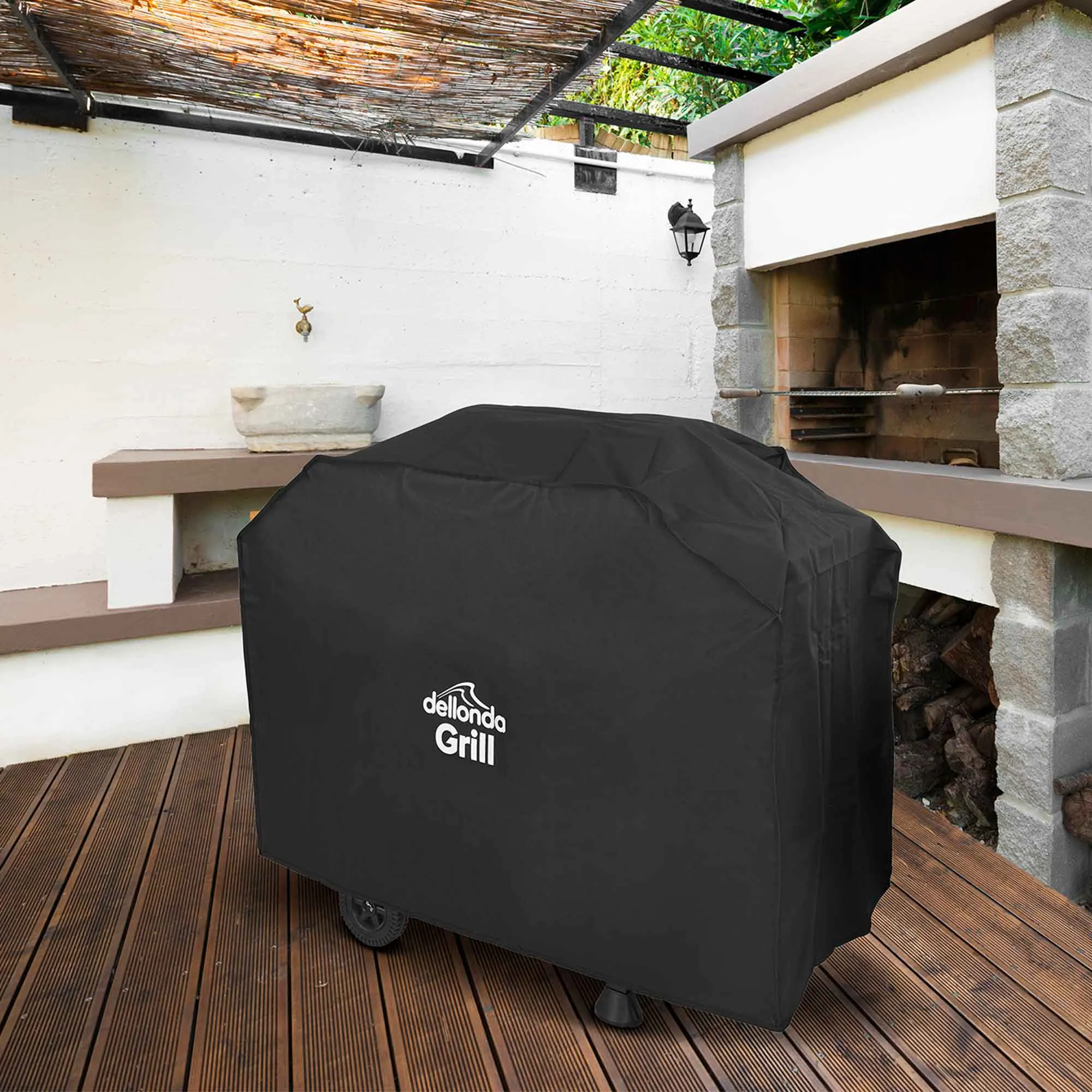 Black PVC Cover for BBQs, Water-Resistant for Outdoor Use, 1150 x 920mm - DG18