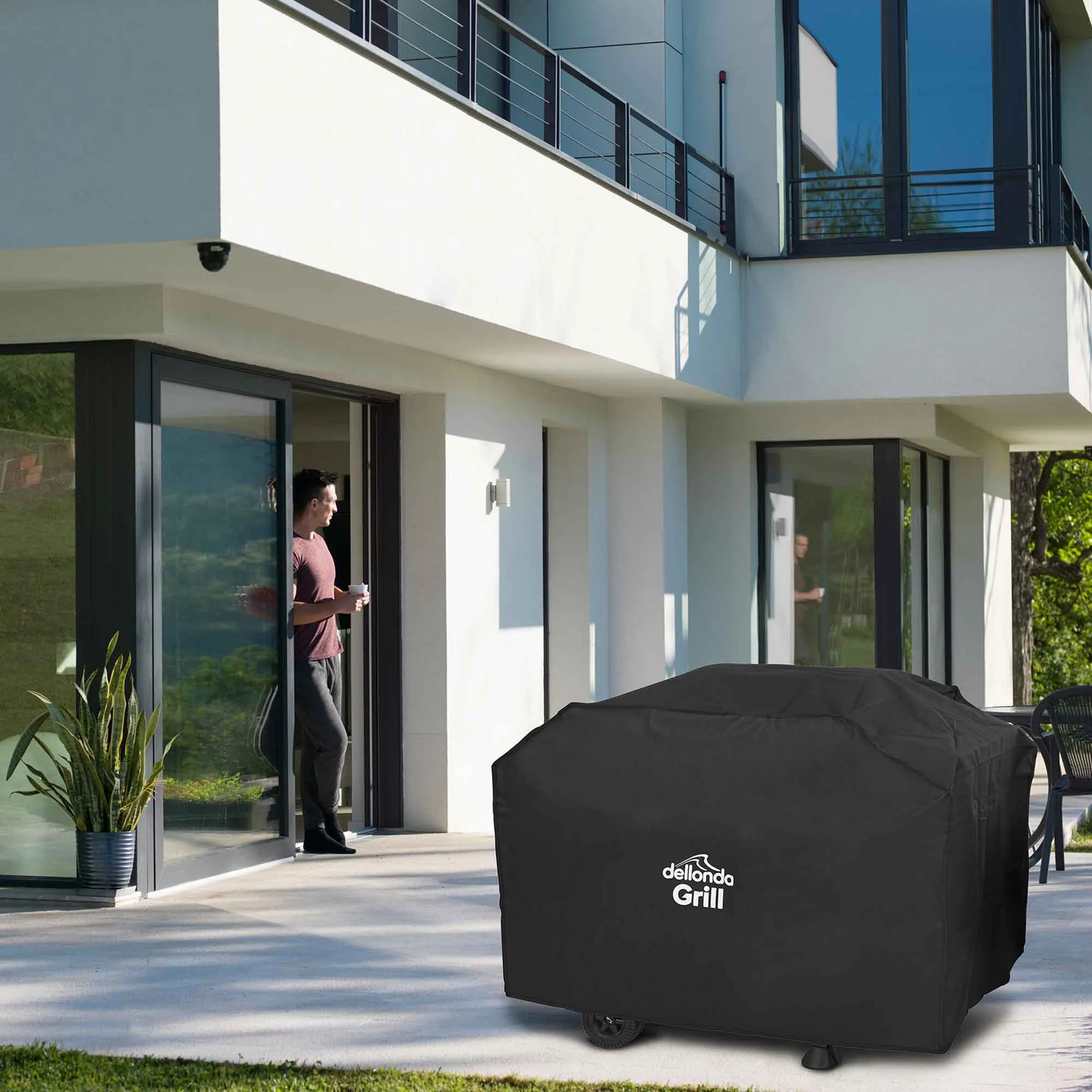 Black PVC Cover for BBQs, Water-Resistant for Outdoor Use, 1150 x 920mm - DG18