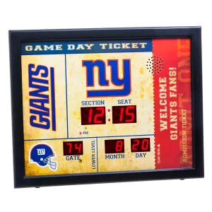 Bluetooth Scoreboard Wall Clock, New York Giants,7cl3820