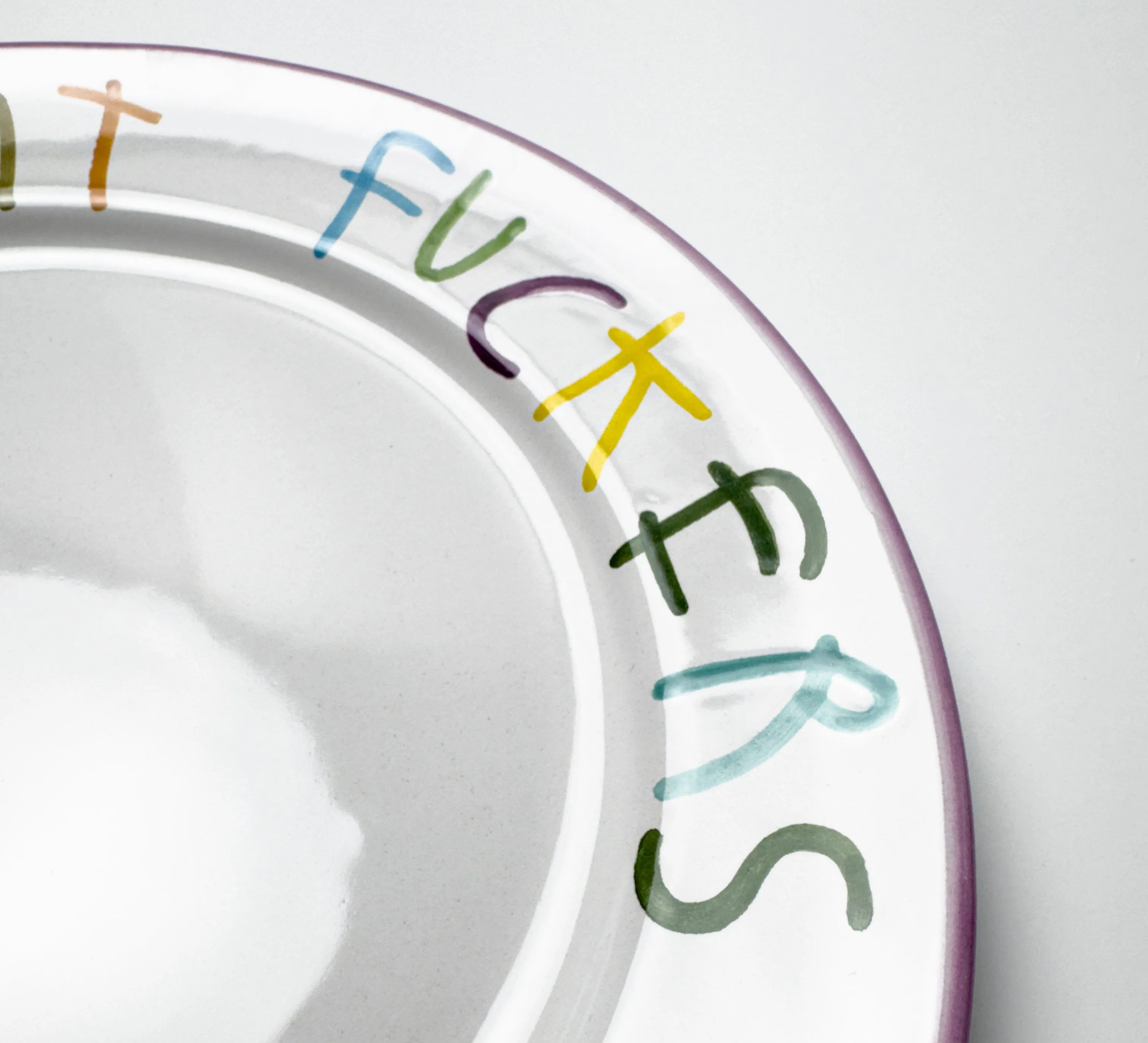 'Bon Apetit' Hand Painted Ceramic Plate