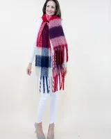 Border Waffle Scarf