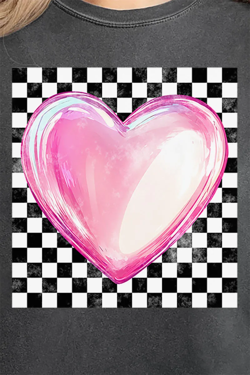 Bubble Heart Retro Comfort Colors Adult Ring-Spun Cotton Tee