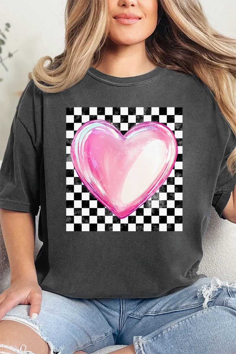 Bubble Heart Retro Comfort Colors Adult Ring-Spun Cotton Tee