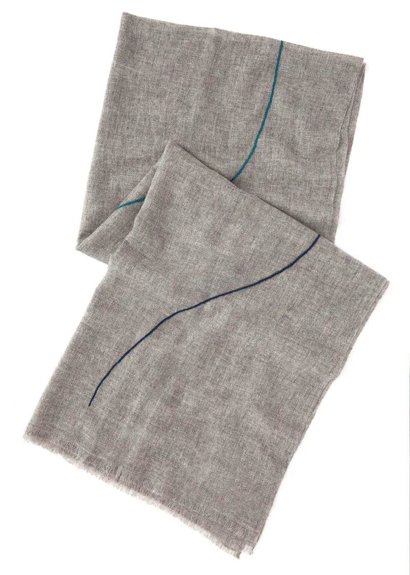 Cashmere Scarf Ocean Waves by Jill Platner