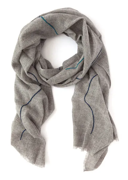 Cashmere Scarf Ocean Waves by Jill Platner