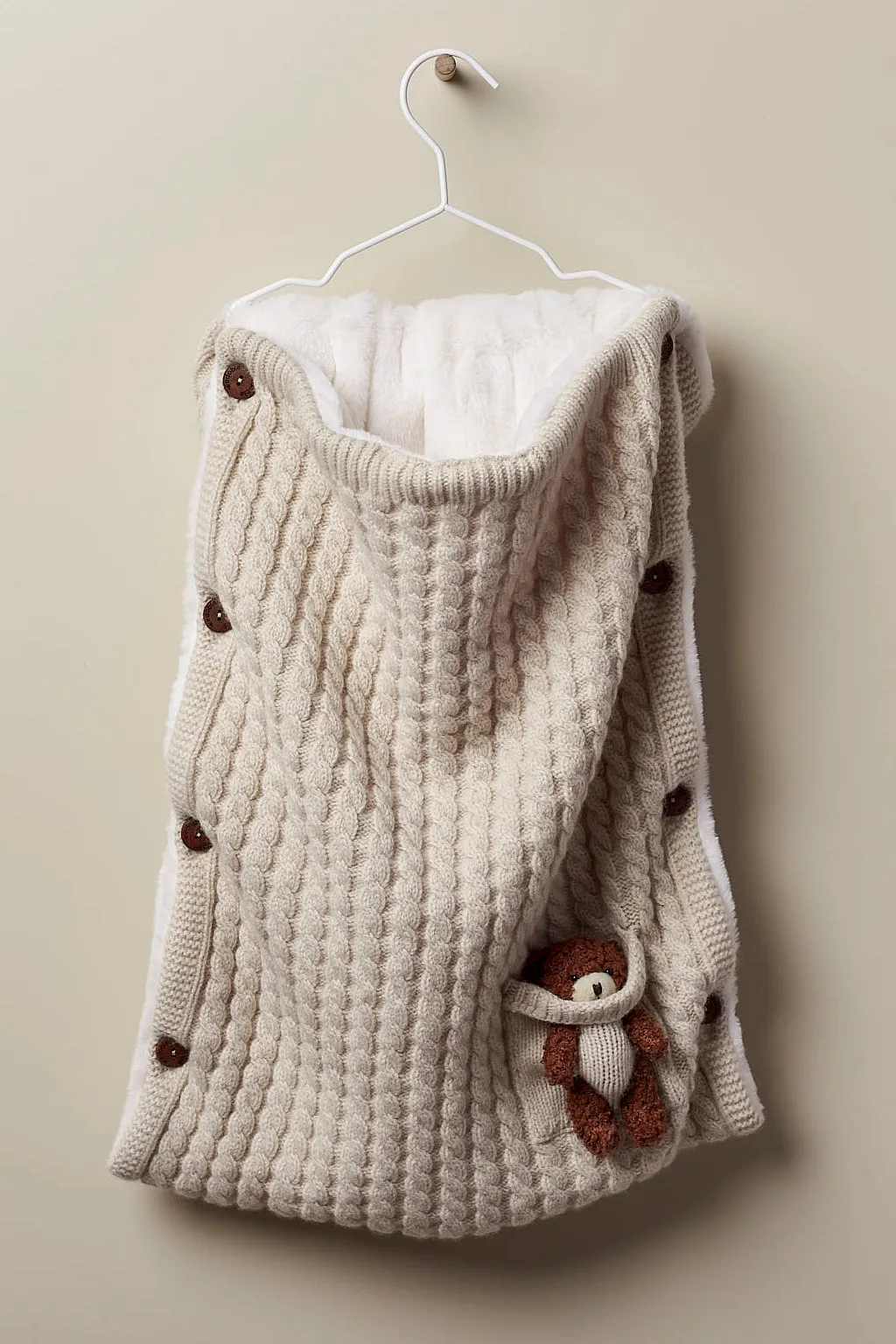 Cashmere Teddy Pram Nest