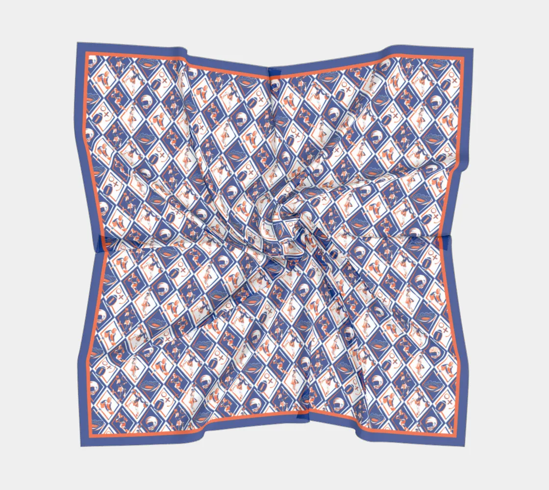 Cobalt   Orange Checkerboard Gameday 24 - Wholesale